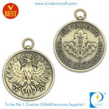 Logotipo barato feito sob encomenda das medalhas do bronze 3D antigo do metal para o presente da lembrança